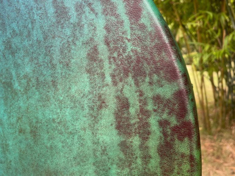 Trống Shaman 56cm Xanh Lá – Da Dê – Đính Đá Thạch Anh Trắng