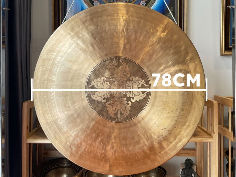 Gong Nepal Khắc Biểu Tượng Vajra 78cm