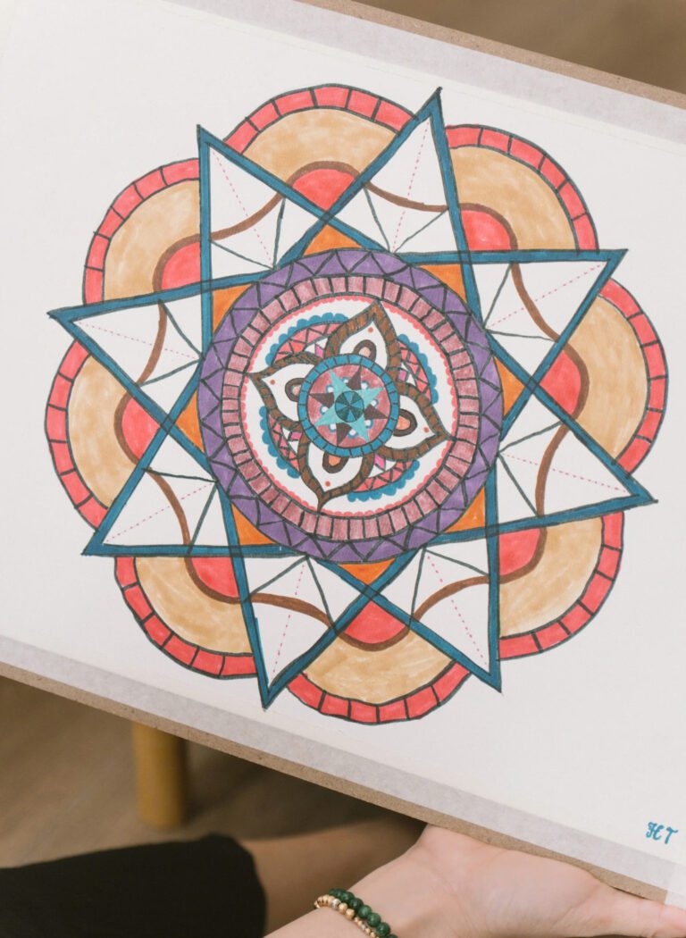 Bên Trong 1 Lớp Học Chuông Tại Madahuma Healing 17 Hình vẽ mandala màu sắc rực rỡ