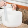 12-White Frosted Crystal Singing Bowl 01 Chuông thạch anh 12 inch Màu Trắng (White Frosted) CDEFGAB
