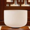 13-White Frosted Crystal Singing Bowl 01 Chuông thạch anh 13 inch Màu Trắng (White Frosted) CDEFGAB