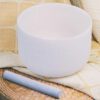 14-White Frosted Crystal Singing Bowl 02 Chuông thạch anh 14 inch Màu Trắng (White Frosted) CDEFGAB