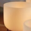 14-White Frosted Crystal Singing Bowl 04 Chuông thạch anh 14 inch Màu Trắng (White Frosted) CDEFGAB