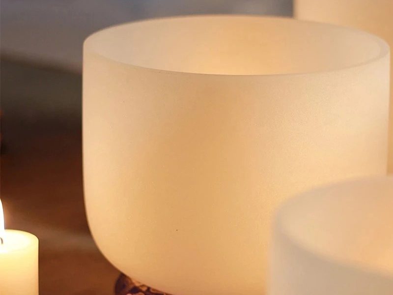 Chuông thạch anh 14 inch Màu Trắng (White Frosted) CDEFGAB