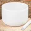 16:18-White Frosted Crystal Singing Bowl 01 Chuông thạch anh 16 inch Màu Trắng, Chuông thạch anh 18 inch Màu Trắng