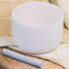 16:18-White Frosted Crystal Singing Bowl 02 Chuông thạch anh 16 inch Màu Trắng, Chuông thạch anh 18 inch Màu Trắng