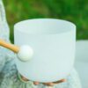 7-White Frosted Crystal Singing Bowl 05 Chuông thạch anh 7 inch Màu Trắng (White Frosted) CDEFGAB