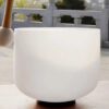 8-White Frosted Crystal Singing Bowl 03 Chuông thạch anh 8 inch Màu Trắng (White Frosted) CDEFGAB