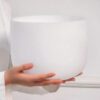 8-White Frosted Crystal Singing Bowl 04 Chuông thạch anh 8 inch Màu Trắng (White Frosted) CDEFGAB