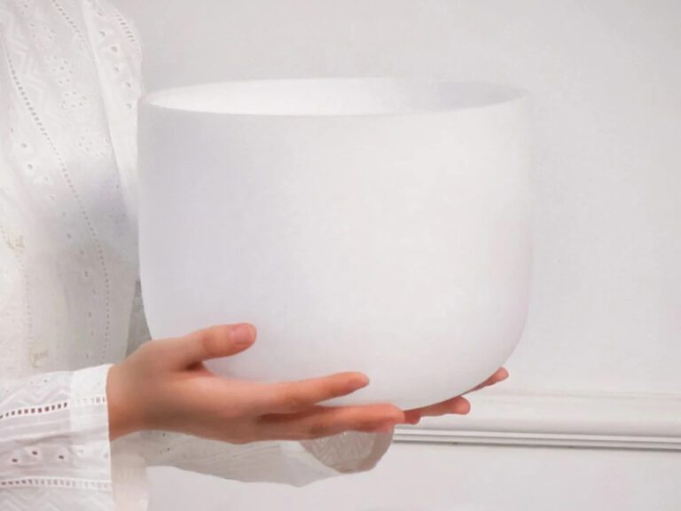 Chuông thạch anh 8 inch Màu Trắng (White Frosted) CDEFGAB