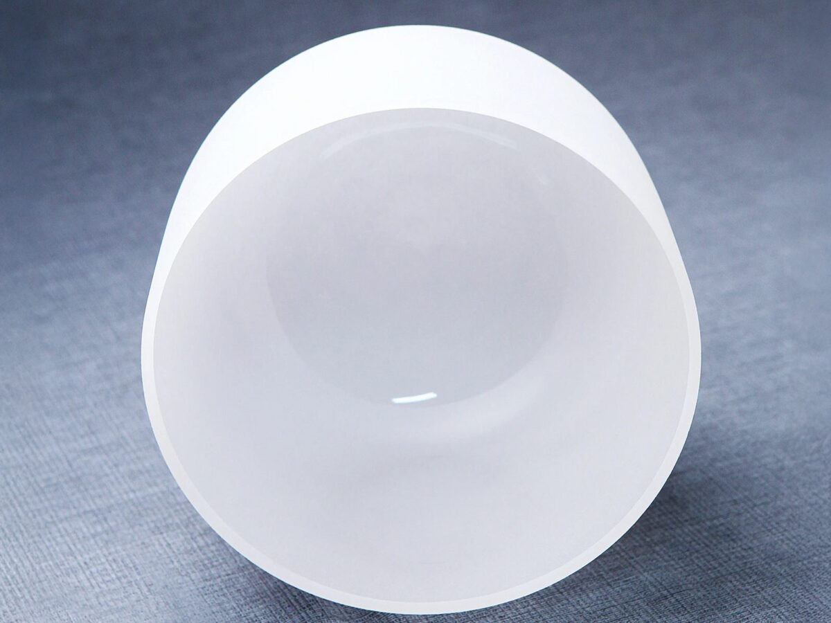 9-White Frosted Crystal Singing Bowl 02 Chuông thạch anh 9 inch Màu Trắng (White Frosted) CDEFGAB