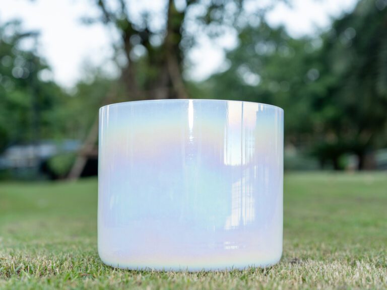 Chuông thạch anh 8 inch màu ngọc trai Note G 432hz