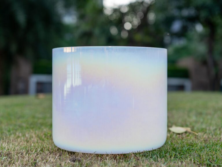 Chuông thạch anh 8 inch màu ngọc trai Note G 432hz