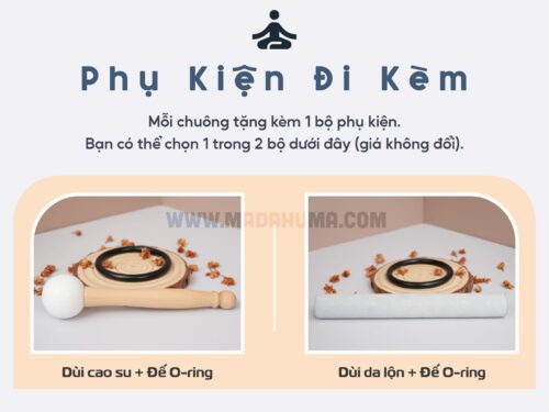 Phụ Kiện Đi Kèm Chuông Thạch Anh White Frosted