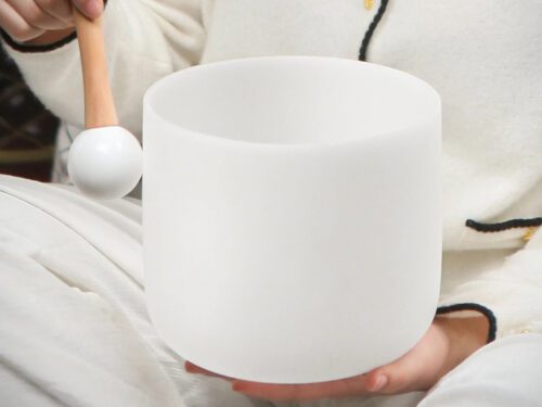 Chuông thạch anh 6 inch Màu Trắng (White Frosted) CDEFGAB