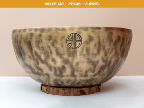 Chuông Xoay Himalaya Màu Cọp Khắc Full Moon | A2# | Ø28cm | 2.16kg
