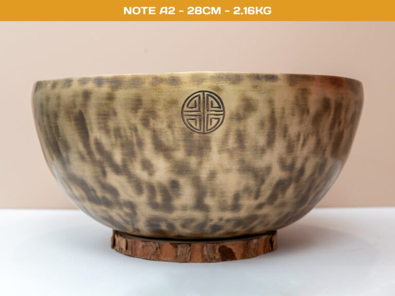 Chuông Xoay Himalaya Màu Cọp Khắc Full Moon | A2# | Ø28cm | 2.16kg