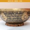 Chuông Xoay Himalaya Vàng Khắc 7 Luân Xa & Chùy Kim Cương kép | C3 | Ø26cm | 1.7kg