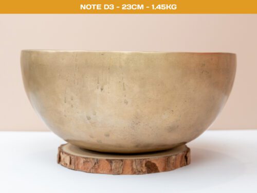 Chuông Xoay Himalaya Vàng Trơn Note D3# | Ø23cm | 1.45kg