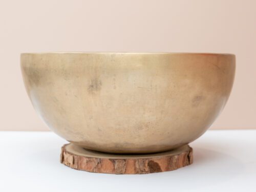 Chuông Xoay Himalaya Vàng Trơn Note D3# | Ø23cm | 1.45kg