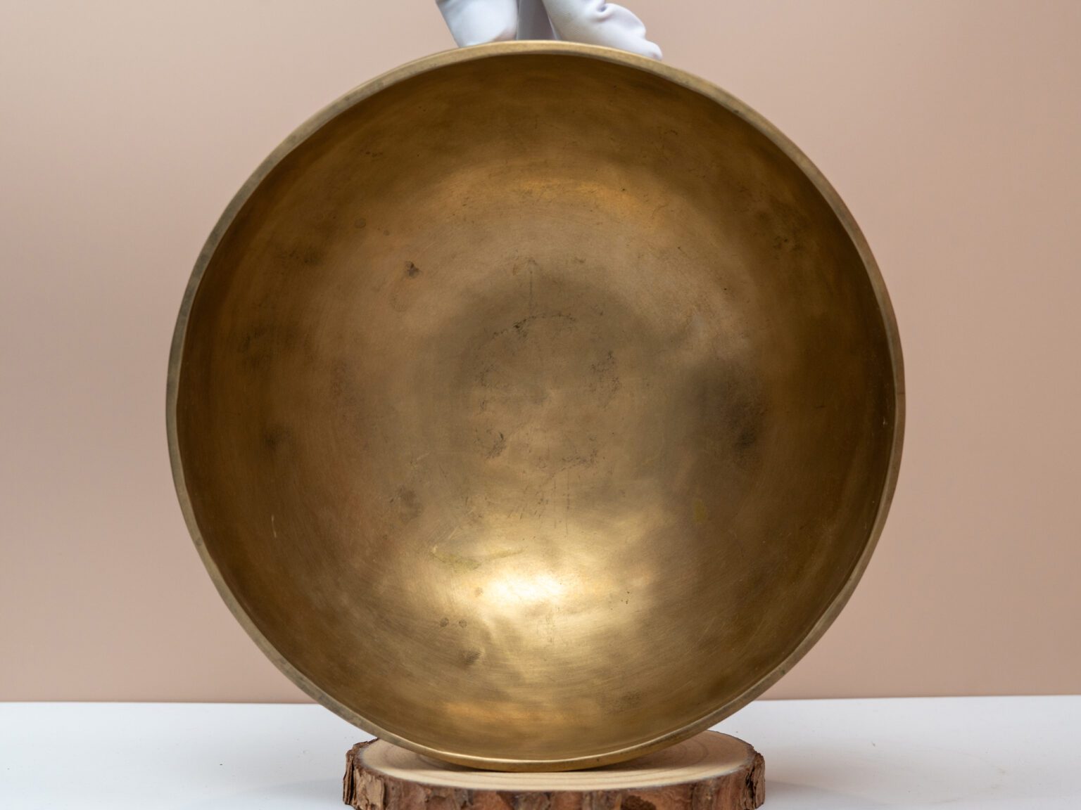 Chuông Xoay Himalaya Vàng Trơn Note D3# | Ø23cm | 1.45kg