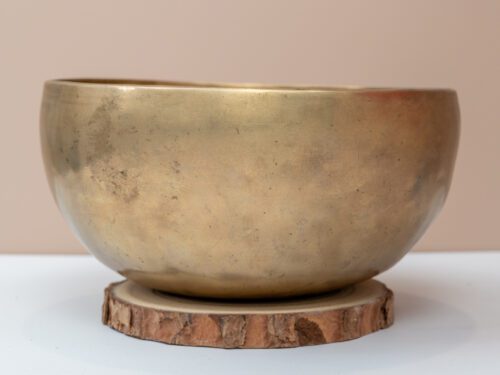 Chuông Xoay Himalaya Vàng Trơn Note F3 | Ø21cm | 1.35kg