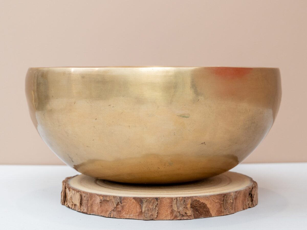 Chuông Xoay Himalaya Vàng Trơn Note A3 | Ø19cm | 0.9kg