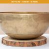 Chuông Xoay Himalaya Vàng Trơn Note A3 | Ø17.5cm | 0.75kg