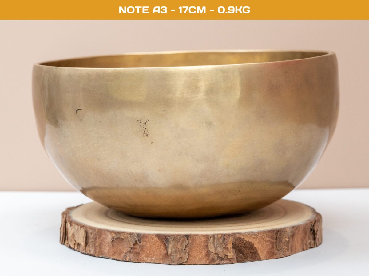 Chuông Xoay Himalaya Vàng Trơn Note A3 | Ø17cm | 0.9kg
