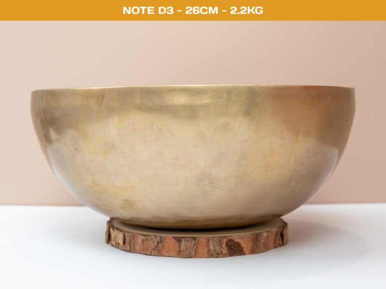 Chuông Xoay Himalaya Vàng Trơn Note D3 | Ø26cm | 2.2kg