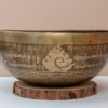 05.02.20260058 Chuông Xoay Himalaya Vàng Khắc Chú Om Mani Padme Hum | E3 | Ø20.5cm | 1.05kg