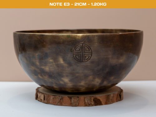 Chuông Xoay Himalaya Màu Cọp Khắc Full Moon | E3 | Ø21cm | 1.2kg