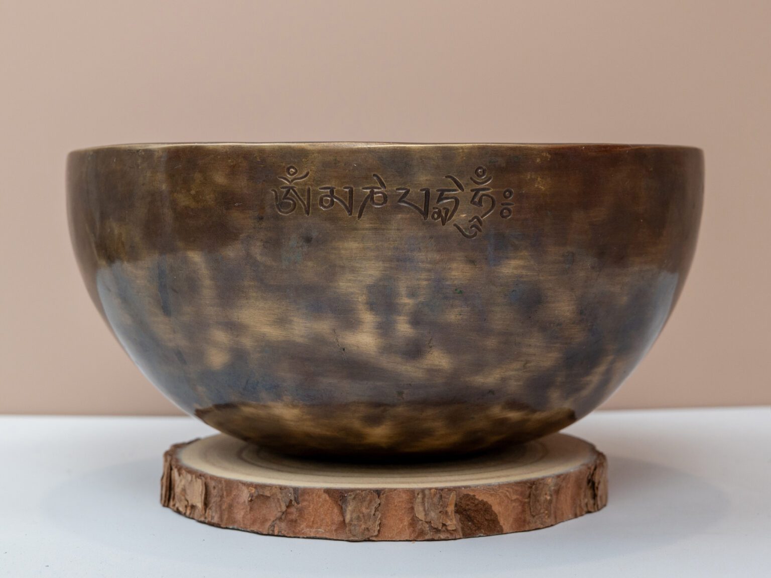 Chuông Xoay Himalaya Màu Cọp Khắc Full Moon | E3 | Ø21cm | 1.2kg