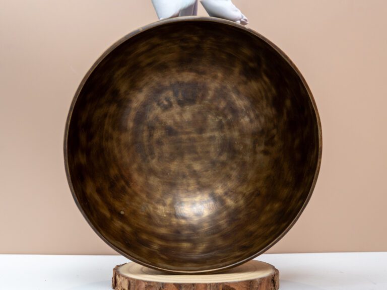 Chuông Xoay Himalaya Màu Cọp Khắc Full Moon | E3 | Ø21cm | 1.2kg