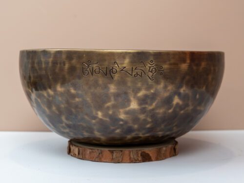 Chuông Xoay Himalaya Màu Cọp Khắc Full Moon | A2# | Ø27cm | 2.2kg