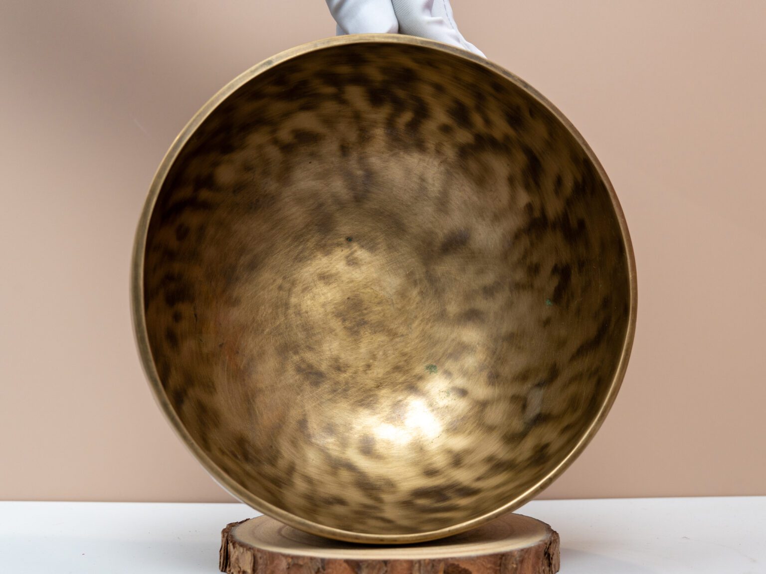 Chuông Xoay Himalaya Màu Cọp Khắc Full Moon | F3# | Ø20.5cm | 1.05kg