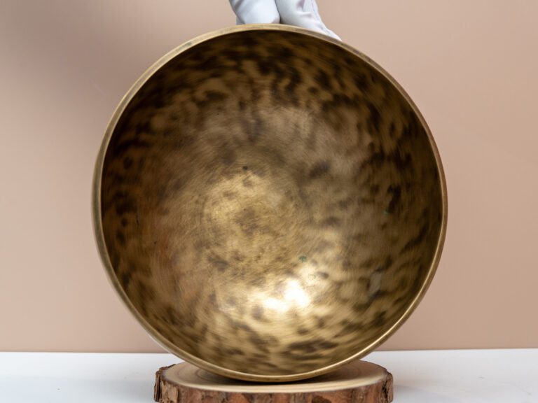 Chuông Xoay Himalaya Màu Cọp Khắc Full Moon | F3# | Ø20.5cm | 1.05kg