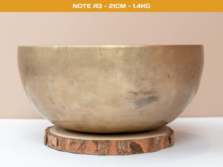 Chuông Xoay Himalaya Vàng Trơn Note A3 | Ø21cm | 1.4kg