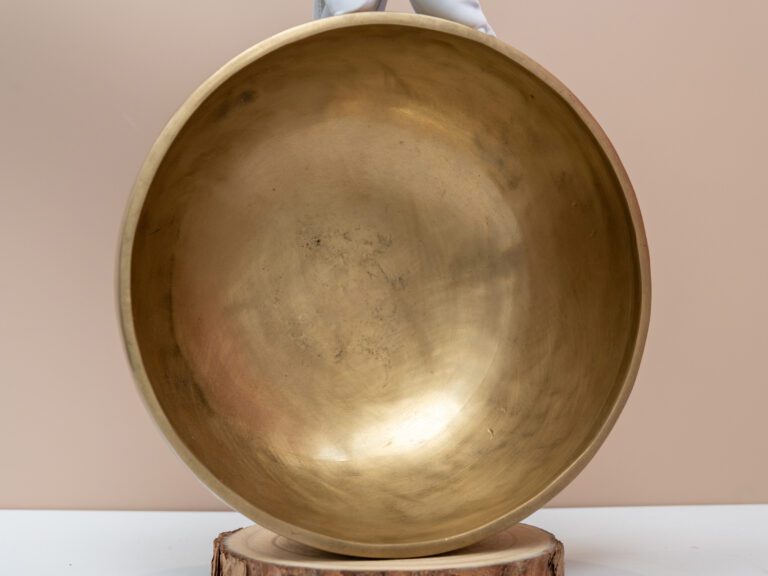 Chuông Xoay Himalaya Vàng Trơn Note A3 | Ø21cm | 1.4kg