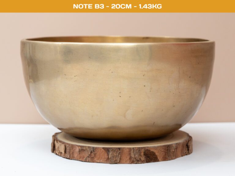 Chuông Xoay Himalaya Vàng Trơn Note B3 | Ø20cm | 1.43kg