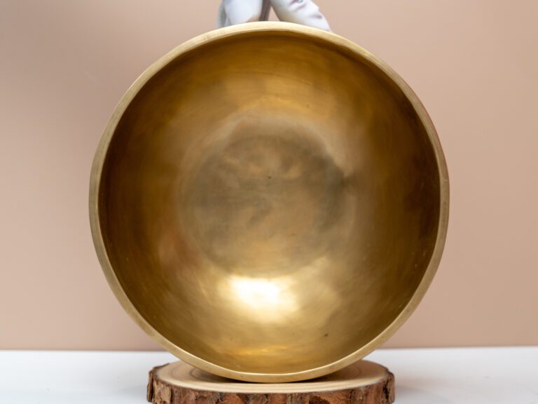 Chuông Xoay Himalaya Vàng Trơn Note B3 | Ø20cm | 1.43kg