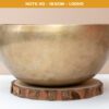 Chuông Xoay Himalaya Vàng Trơn Note A3# | Ø18.5cm | 1kg