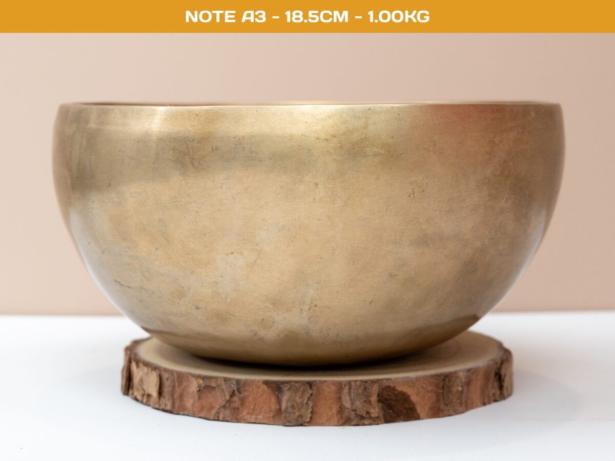 Chuông Xoay Himalaya Vàng Trơn Note A3# | Ø18.5cm | 1kg
