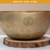 Chuông Xoay Himalaya Vàng Khắc Full Moon | F3# | Ø17cm | 0.7kg