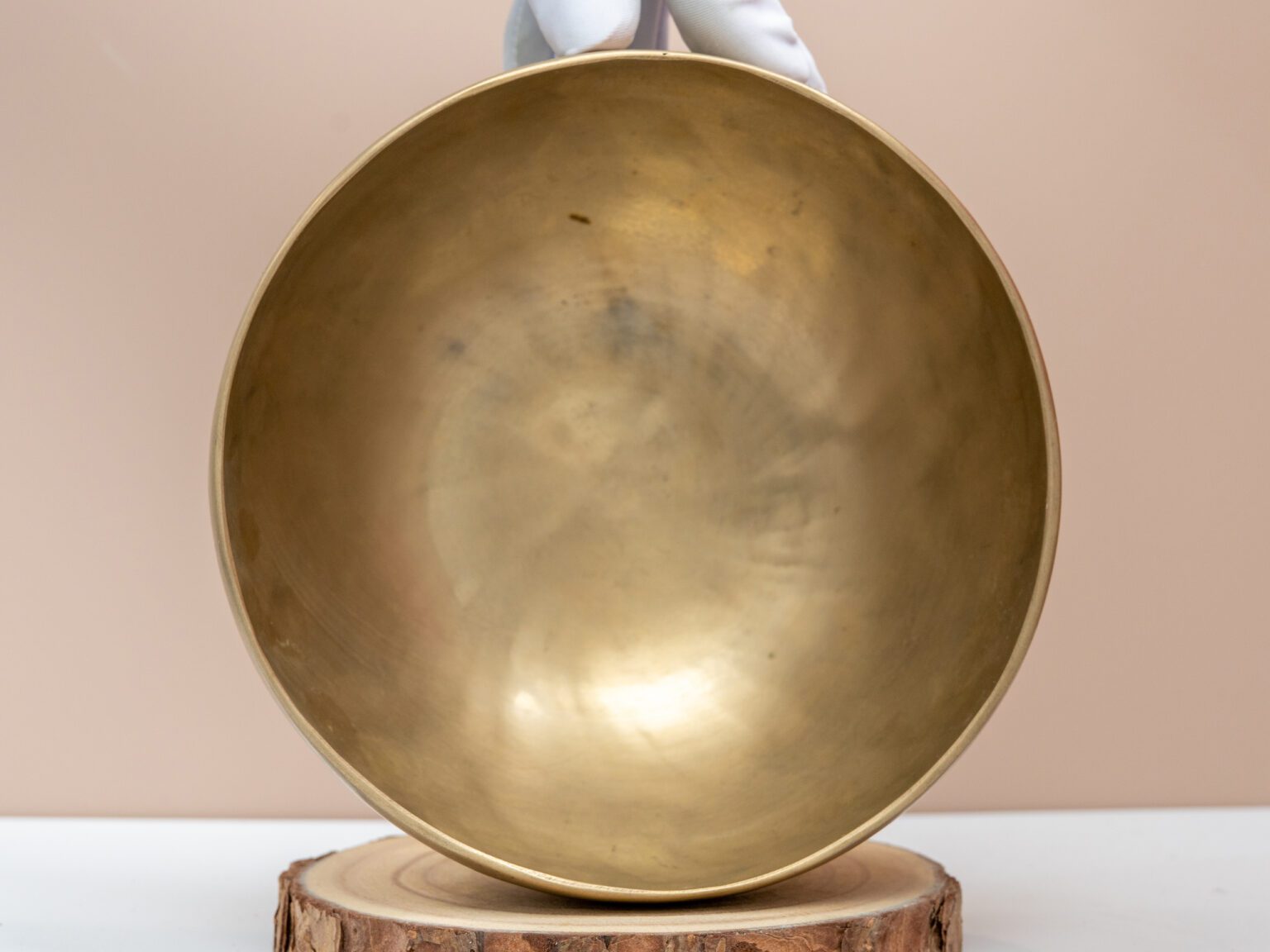 Chuông Xoay Himalaya Vàng Khắc Full Moon | F3# | Ø17cm | 0.7kg