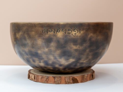 Chuông Xoay Himalaya Màu Cọp Khắc Full Moon | D3 | Ø21.5cm | 1.32kg