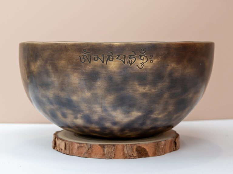 Chuông Xoay Himalaya Màu Cọp Khắc Full Moon | D3 | Ø21.5cm | 1.32kg