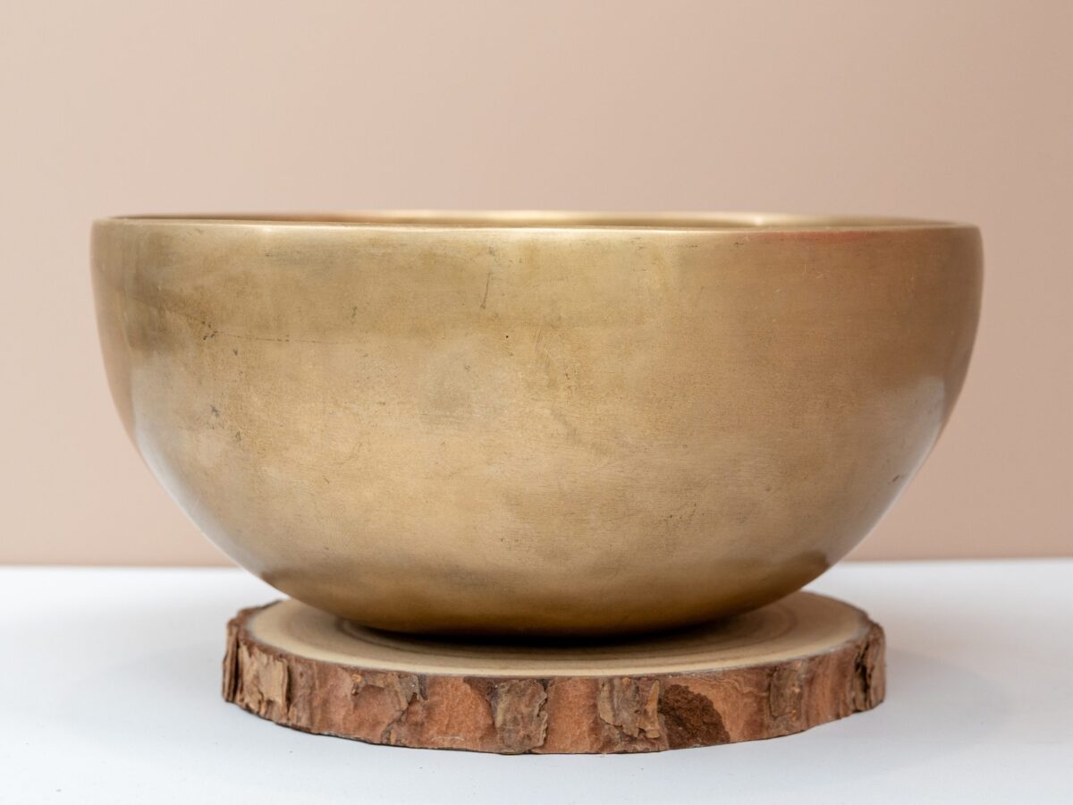 Chuông Xoay Himalaya Vàng Trơn Note A3# | Ø19.5cm | 1.05kg