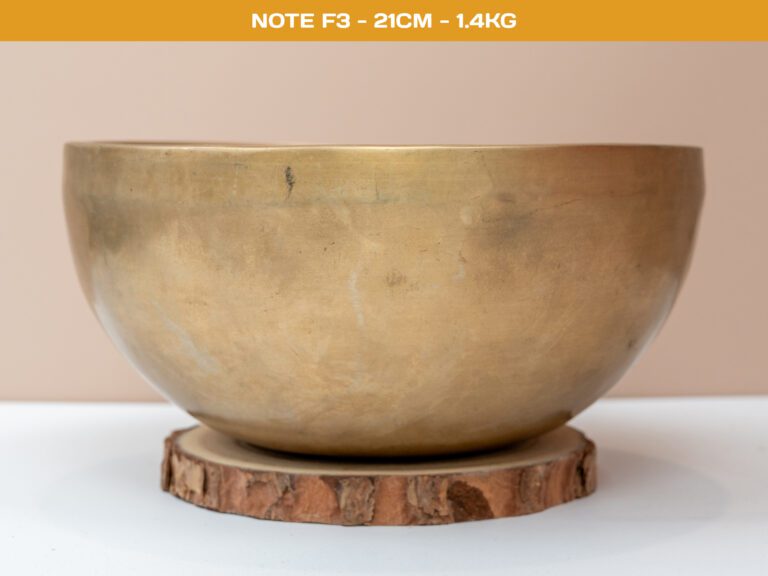 Chuông Xoay Himalaya Vàng Trơn Note F3# | Ø21cm | 1.4kg