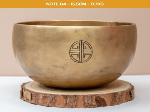 Chuông Xoay Himalaya Vàng Khắc Full Moon | D4# | Ø15.5cm | 0.7kg